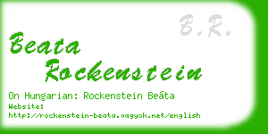 beata rockenstein business card
