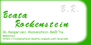 beata rockenstein business card